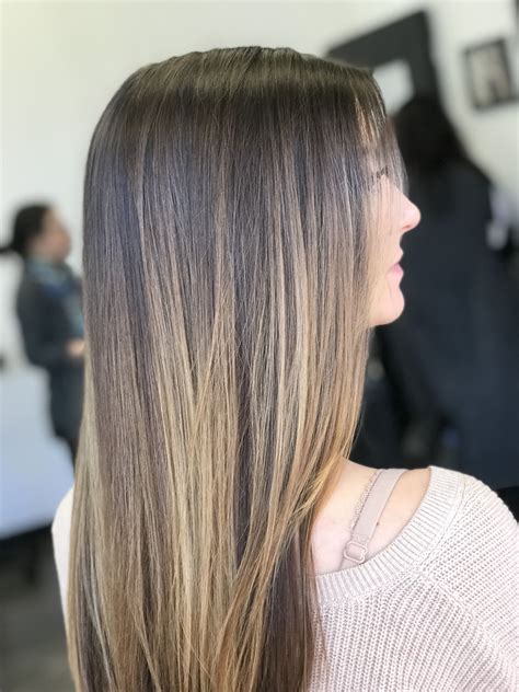 brunette to blonde balayage straight hair|balayage hair for dark brunettes.